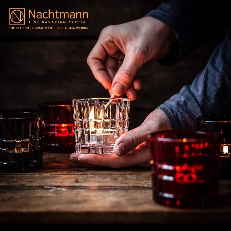 NACHTMANN德国进口水晶玻璃高档轻奢小蜡烛台道具餐桌装饰摆件