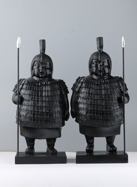 兵马俑创意新中式人物酒柜装饰品家居饰品客厅电视柜办公室摆件