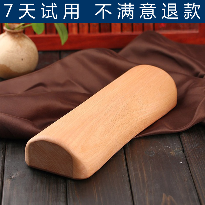 武家老店实木头硬枕头半圆护颈牵引修复颈椎枕