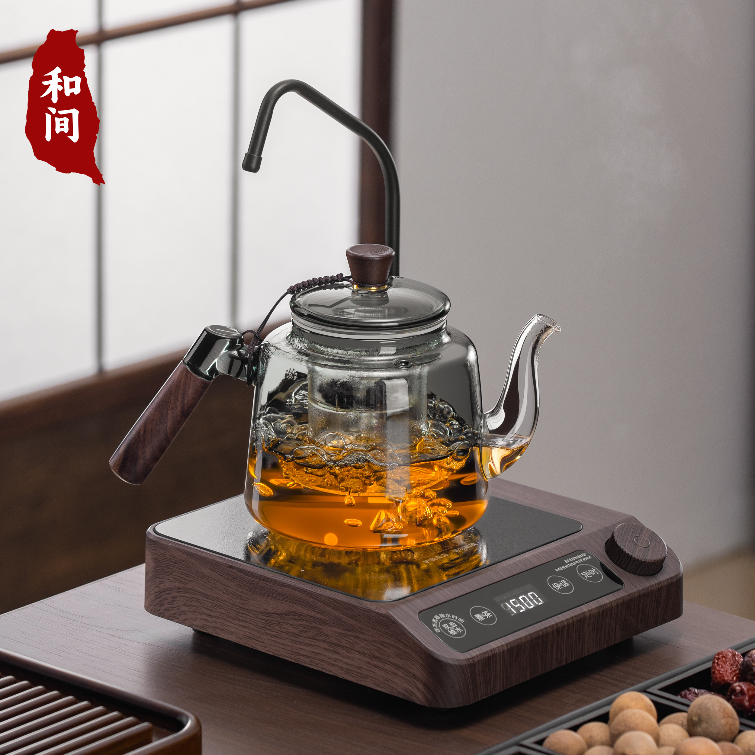 高档静音全自动上水电陶炉煮茶器耐热玻璃烧水定时保温一体泡茶壶