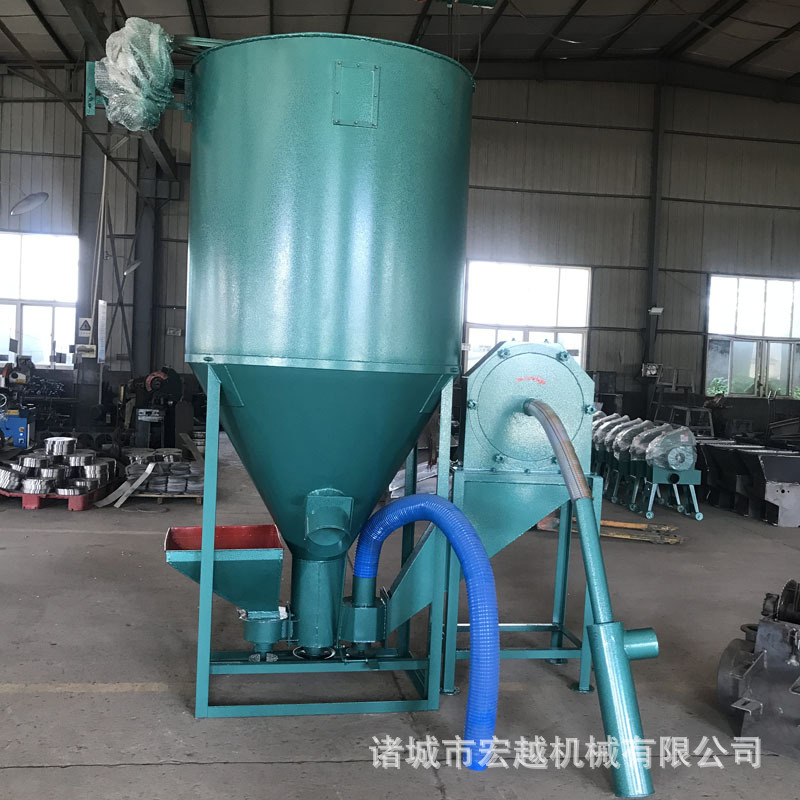 立式饲料搅拌粉碎机 自吸式饲料粉碎搅拌一体机 养殖户玉米搅拌机