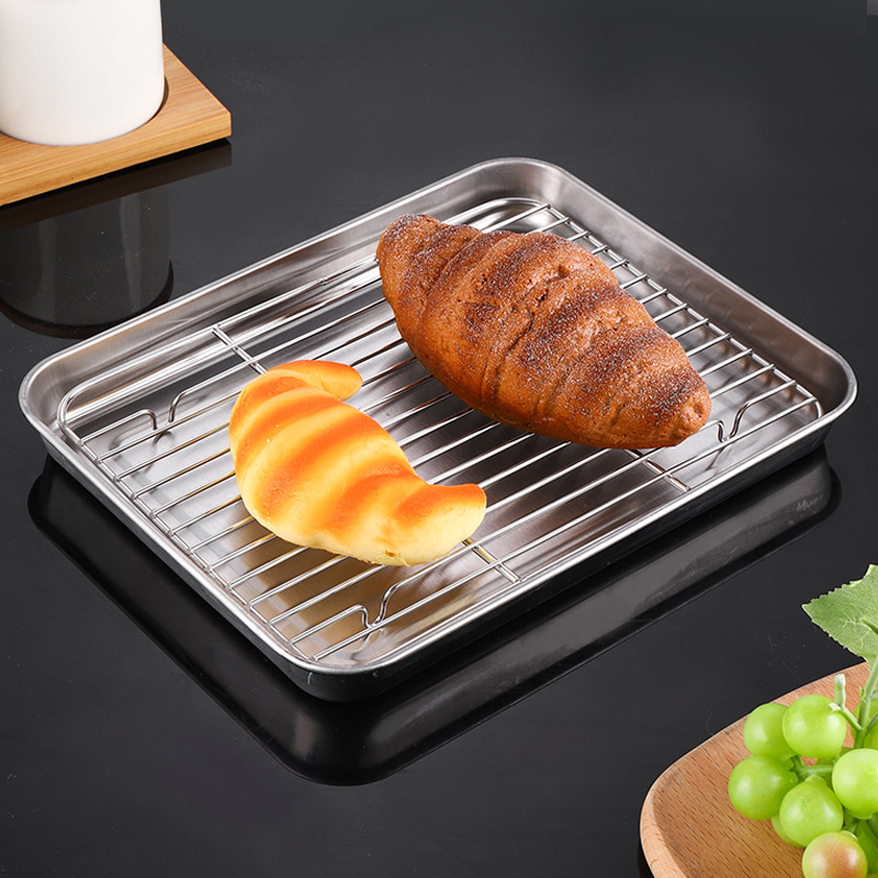 Oil Drain Oven Tray Cooling Rack Baking Cooker Cooking Stain