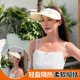 休闲遮阳帽子女夏季 韩国防晒帽户外防紫外线骑车空顶帽弯檐
