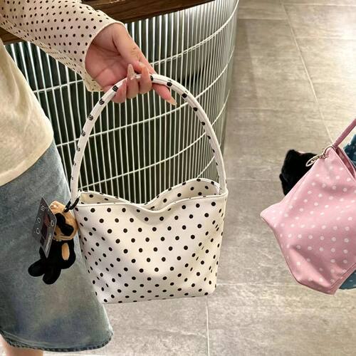 波点托特包女超火上班杂物小拎包大容量手提包日常通勤百搭单肩包