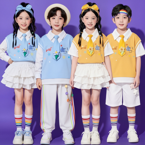 六一儿童演出服合唱服小学生啦啦队演服装运动会幼儿园毕业服装