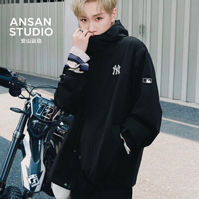 MLB正品男女户外防风防水冲锋衣