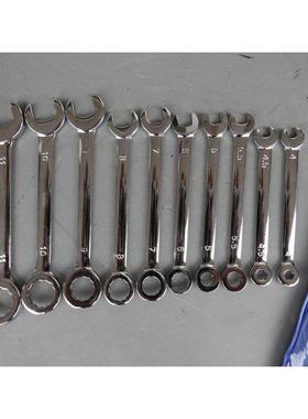 出口货超薄迷你两用扳手4-11mm套装小型呆梅扳手开口梅花袖珍扳手