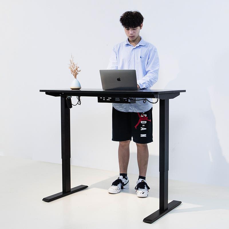 电动升降桌单电机智能可升降站立式电脑电竞桌 家用移动办公书桌