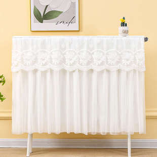 蕾丝暖气片防尘罩家用全包老式铸铁暖气片遮挡装饰帘暖气片罩套