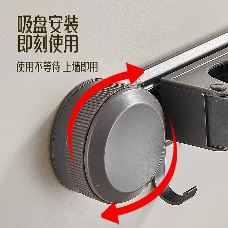 吸盘可移动拖把架卫生间墙上扫把挂架粘钩壁挂式拖把夹挂钩免打孔
