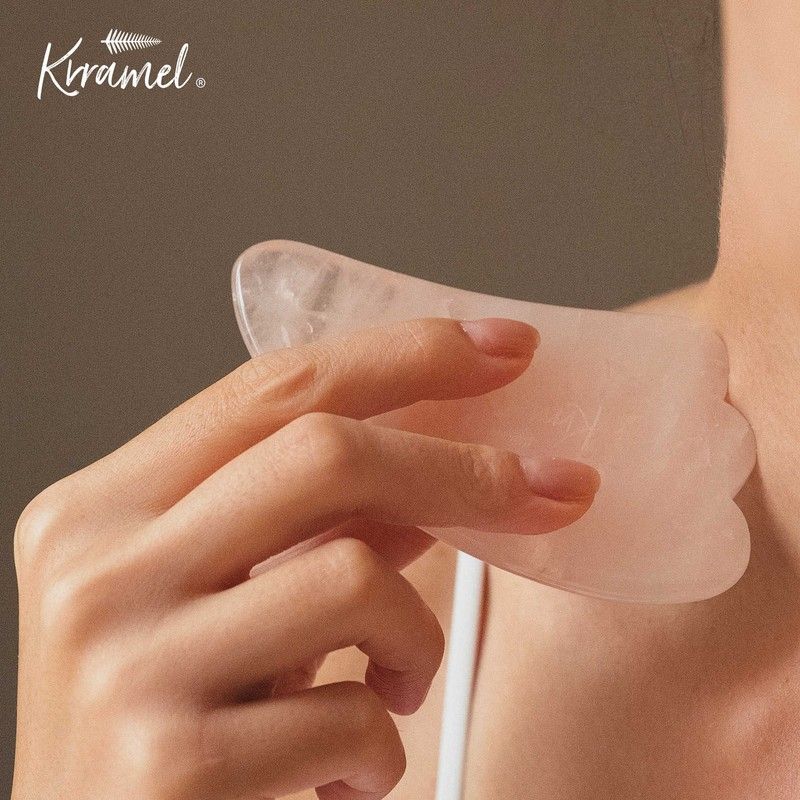 KRRAMEL脸部刮痧板粉水晶玉石刮痧板面部美容专用刮脸按摩提拉图片