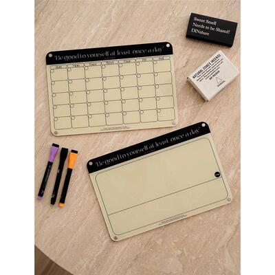 Easygood简约ins透明亚克力磁铁冰箱贴留言记事板入户磁吸备忘录