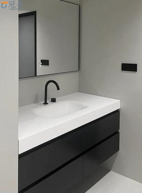 休闲和方便的豪华风格可丽耐集成面盆洗板岩浴室柜组合手洗面盆浴