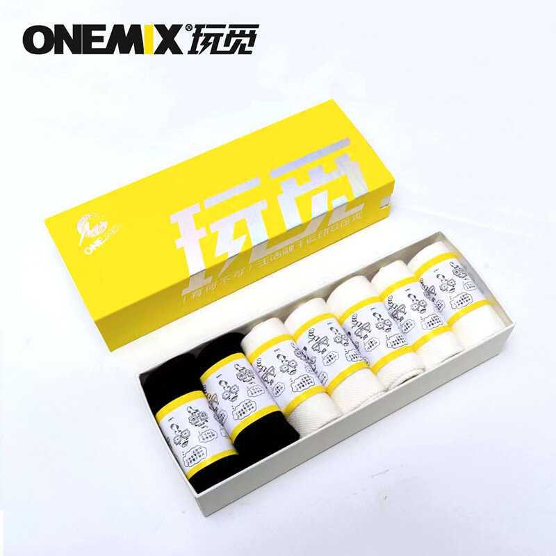 onemix玩觅黑白薄款防臭男女袜运动男士跑步健身吸汗短筒女星期袜