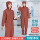 连体防静电防尘服0.25网格十级净化咖啡色百级连帽一体无尘工作服