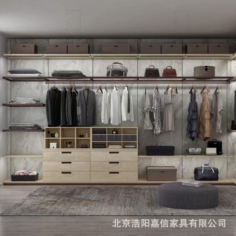 北京厂家环保现代简约全屋衣柜定制儿童卧室衣帽间推拉门衣橱