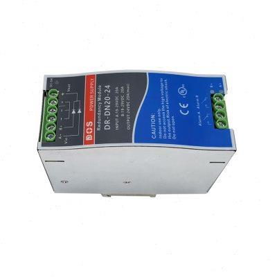直流DC24V20A导轨式开关电源冗余模块DR-DN20-24带继电器报警