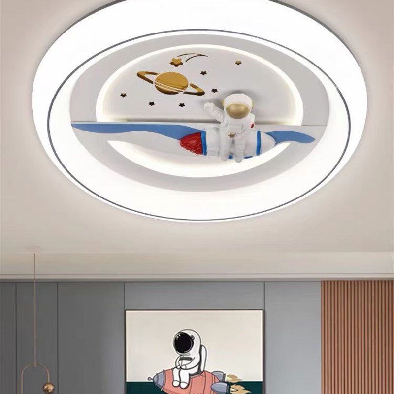简约现代吸顶灯儿童房灯卡通2023新款餐厅圆形主卧房间灯具全光谱