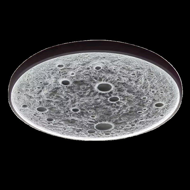 立体浮雕月球客厅卧室吸顶灯极简商用创意浪漫3D月亮星空氛围灯