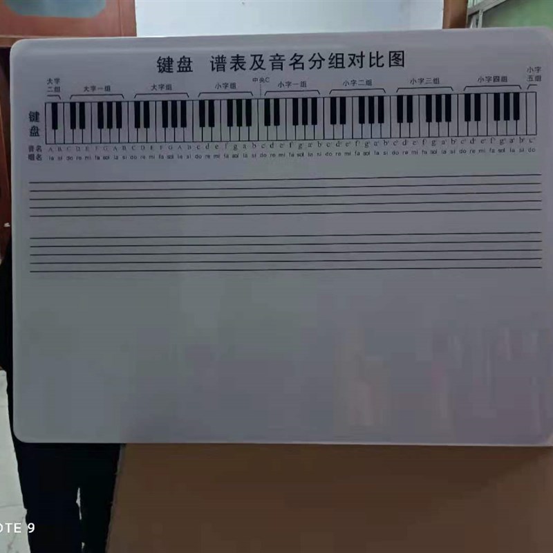 五线谱磁性钢化玻璃白板防爆不伤人表格印刷定制业绩榜车间看板
