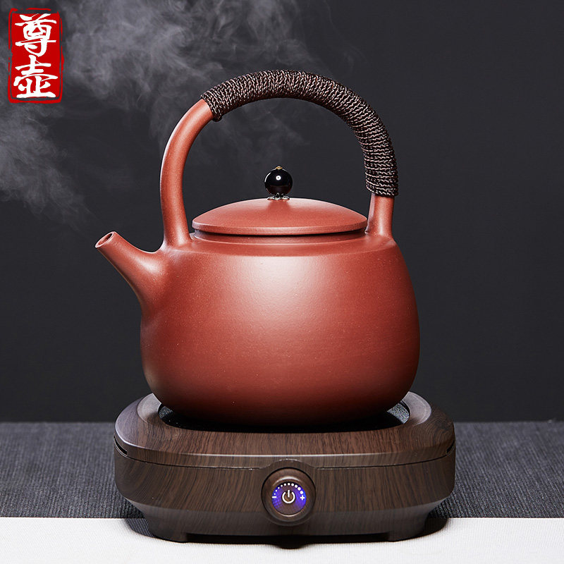 宜兴紫砂烧茶壶家用提梁煮茶烧水壶黑晶炉煮水蒸茶器电热泡茶炉茶