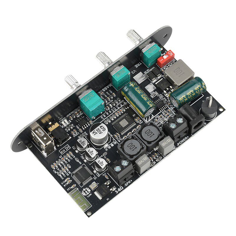 DC9-24V单声道100W蓝牙功放板模块支持APP 功放芯片TPA3116D2母座