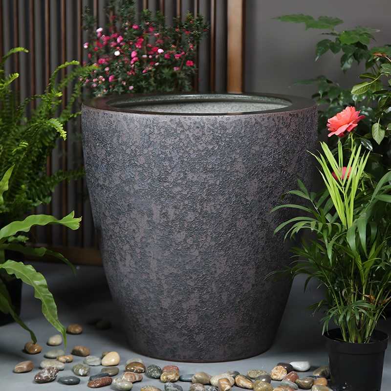 加高大型陶瓷鱼缸睡莲碗莲水培缸绿植插花客厅造景盆阳台庭院蓄水