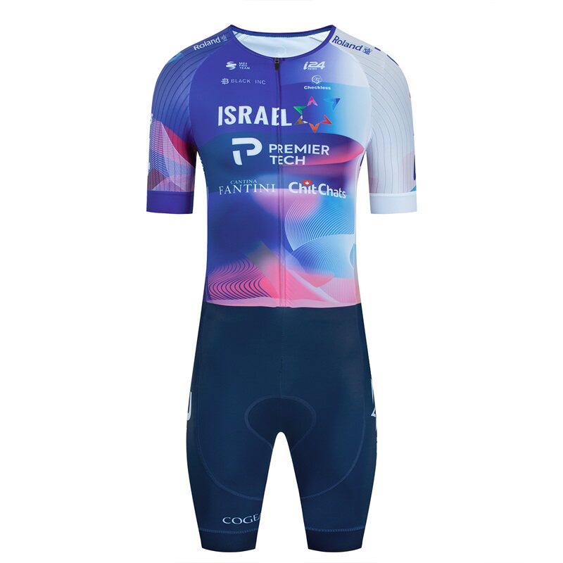 2023新款公路自行车连体骑行服夏季快干透气一体轮滑服短袖套装男