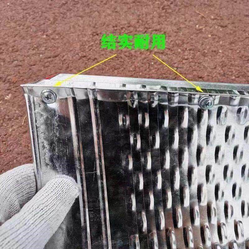 不锈钢簸箕筛子农用特大号铁皮撮子铁加厚铁畚箕铲撮粮食斗子筛子