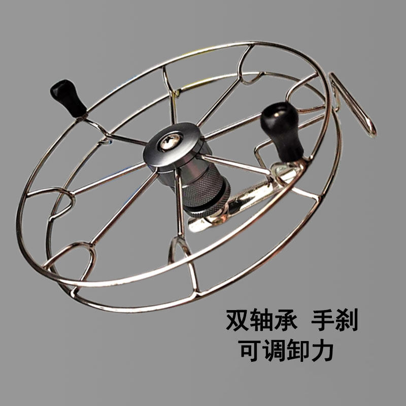 谷麦轮手拨轮八卦轮全金属前打轮带卸力筏钓轮矶钓双轴车盘带手把