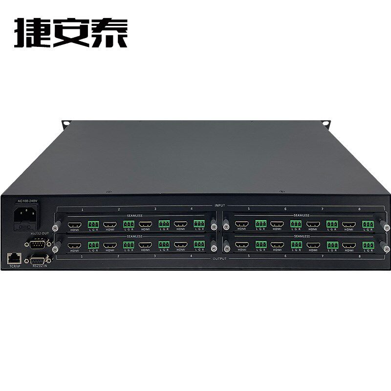 16/32进32出HDMI/DVI/VGA/SDI/HDBaseT插卡高清无缝混合矩阵RTSP