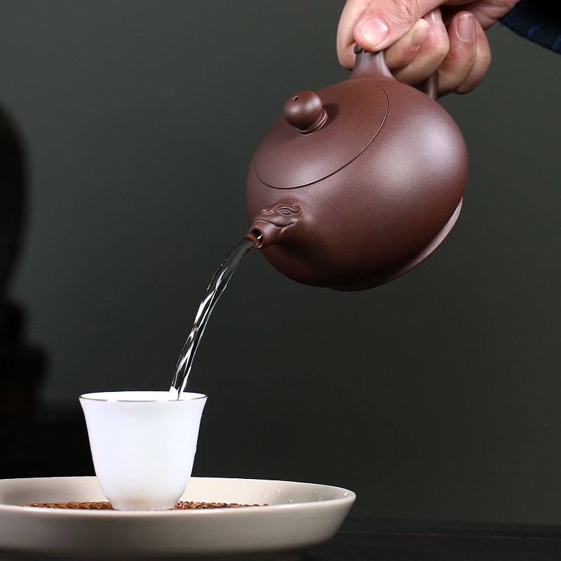 大容量宜兴紫砂壶紫砂茶具手工家用泡茶壶原矿紫泥龙饮西施套壶