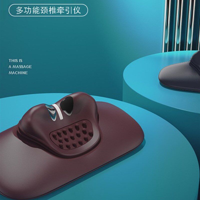 专利颈椎按摩器脖子疼加热颈椎脉冲热敷按摩仪指压牵引拉伸按摩枕