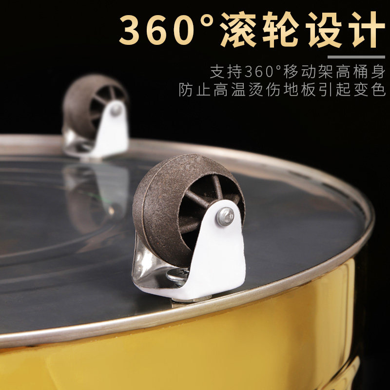 不锈钢烧纸桶烧钱纸炉特大号焚烧元宝桶无烟室内化宝炉烧金桶家用