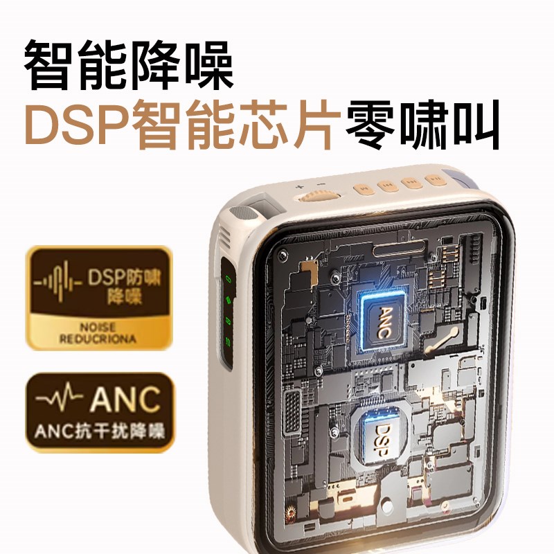 无线领夹式双麦扩音器上课话筒音响麦克风家用K歌小蜜蜂教师专用