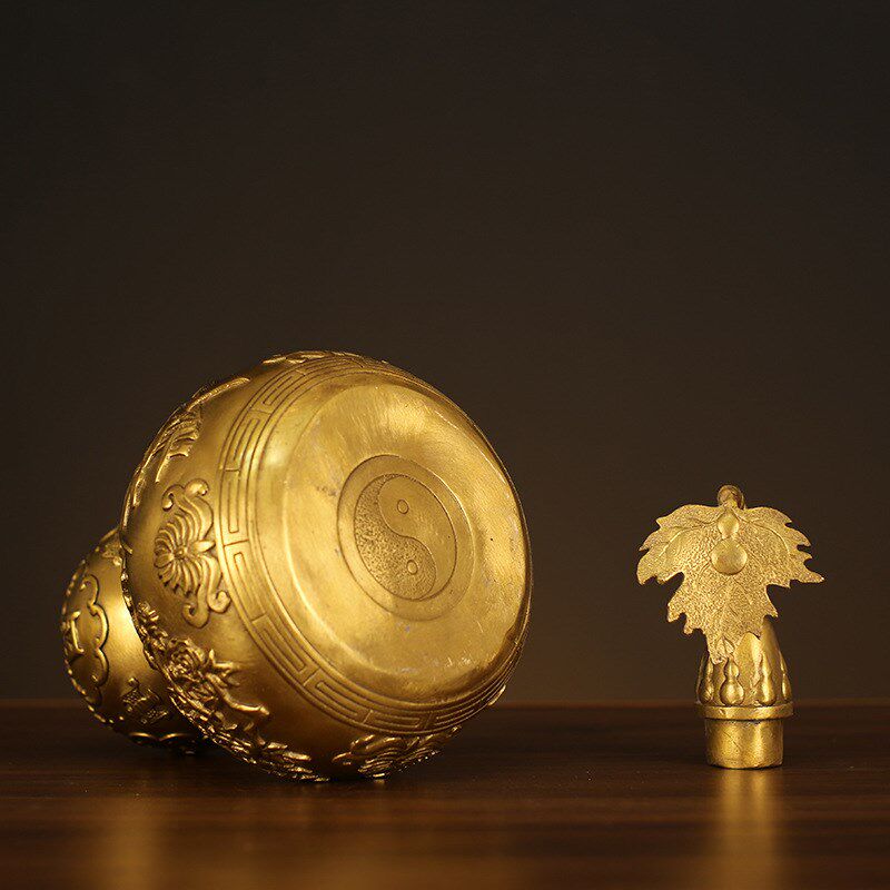 铜葫芦四季平安葫芦摆件福寿四神镇宅葫芦招财进宝玄关家居办公室