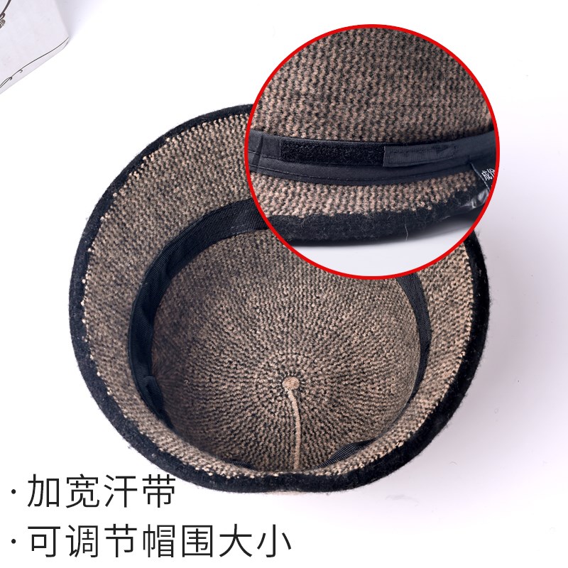 女士秋季盆帽羊毛呢帽百搭潮流保暖韩系冬天礼帽中老年保暖羊毛帽