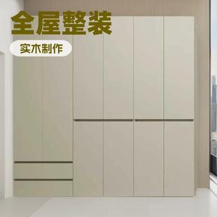 205新款 衣柜家用卧室771932奶油风一门 实顶木多层板衣免橱分段式
