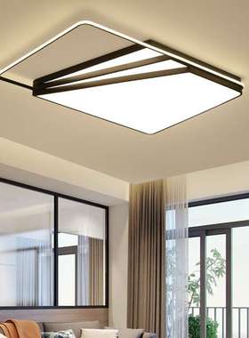 新款简约ED材客厅吸顶灯铝卧190903-0室灯个性错层创意L书房配套