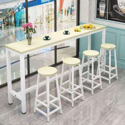 台桌家用窄桌高脚桌长子条桌MAU闲休吧台桌椅靠吧墙桌商用