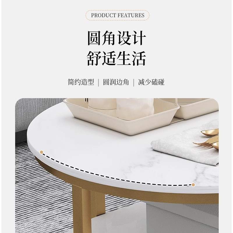 茶几小户型简易茶几桌客厅家用轻奢现代小茶几小圆桌沙发边几桌子