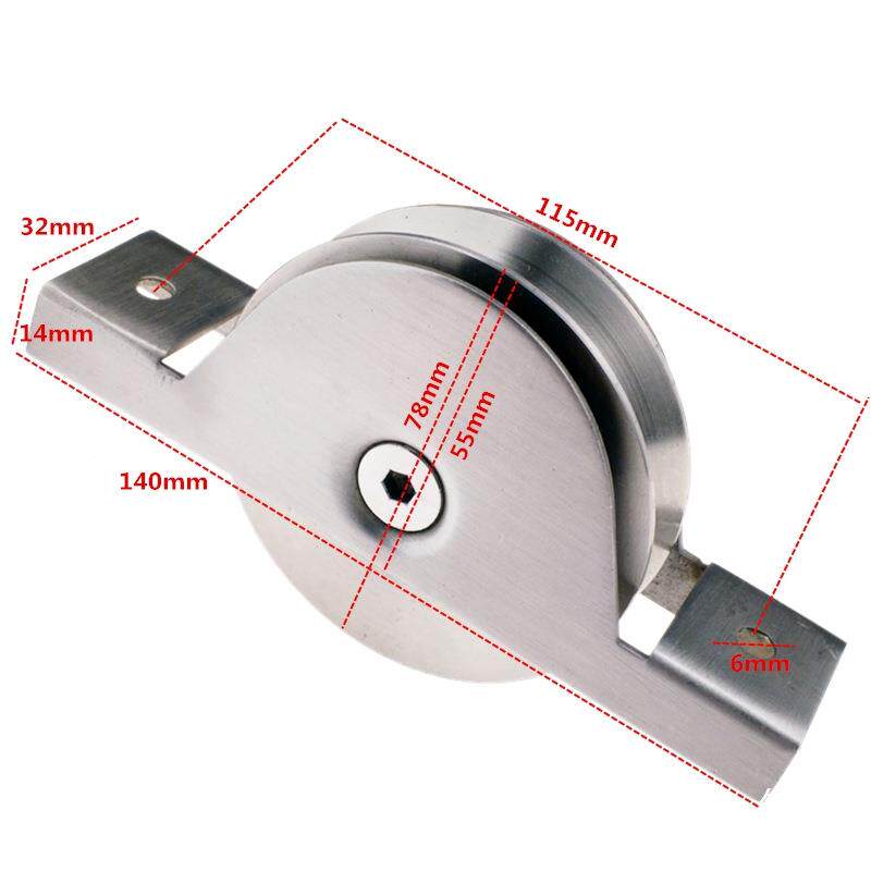 不钢304隐轮JRH形轨道槽平移门轴承轮U型滑轮起重V型钢定滑锈轮