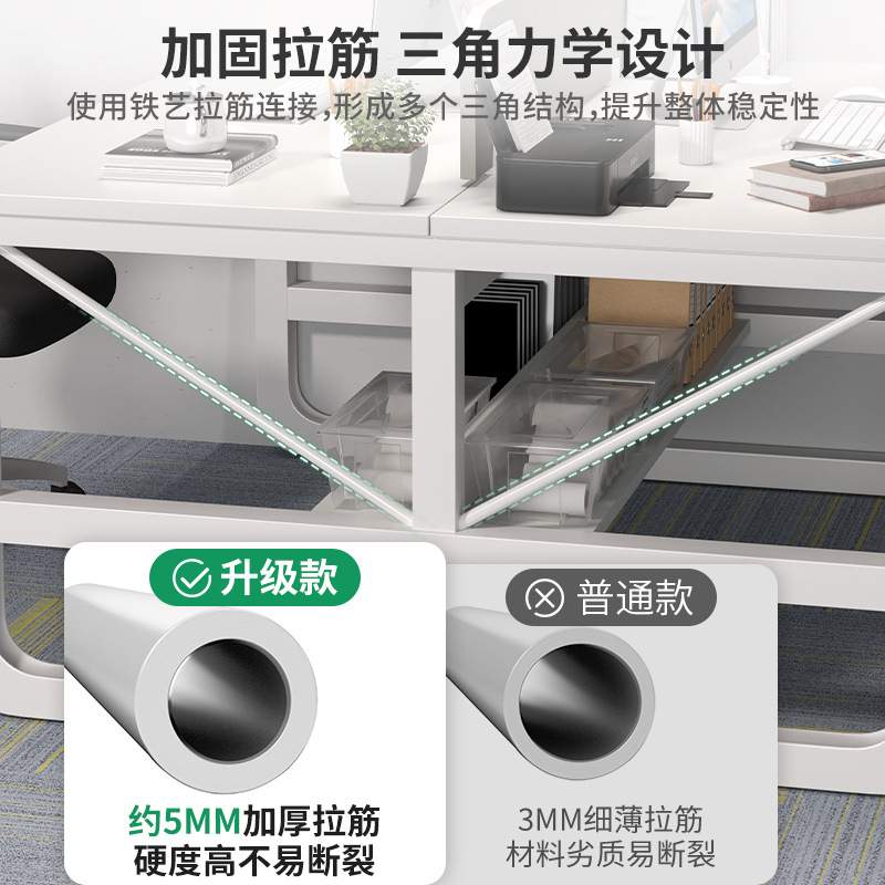 职员办公桌简约现代电脑桌双人位桌椅组合办公室简易桌子员工工位