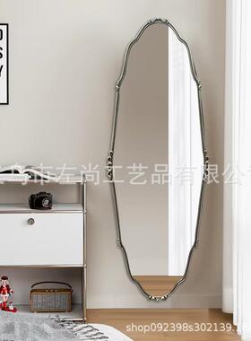 法式复古落式试衣镜子全欧身穿衣镜拱形雕68754花家用卧室壁墙挂