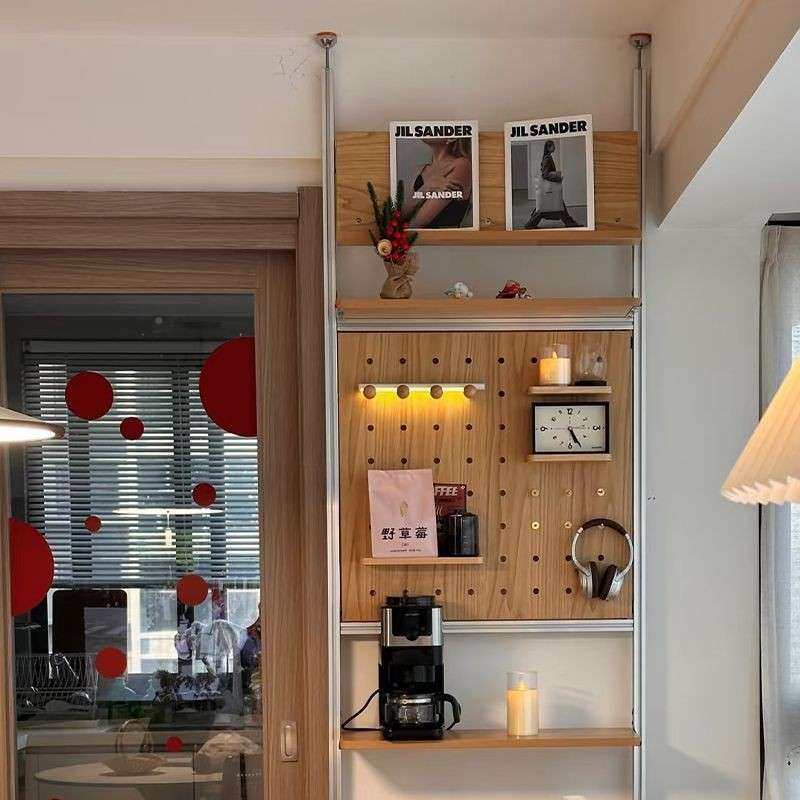 铝10042761型材展置物架洞洞板顶天立地实木地书架装饰隔落收纳示,收纳整理,收纳洞洞板,淘宝优惠券,粉丝福利购,淘宝优惠卷