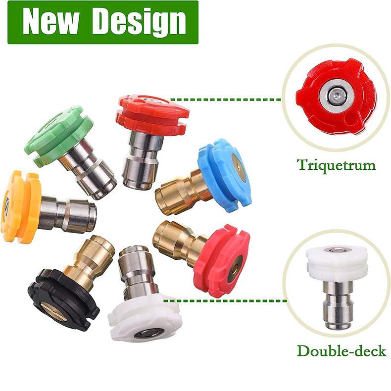 跨境热销陶瓷芯莲花旋转喷头电镀款4000PSI洗车机高压喷嘴配件