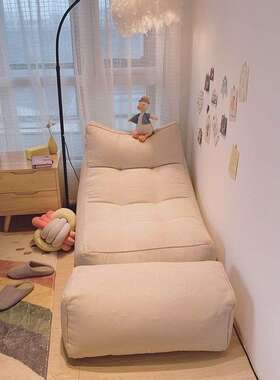 懒人卧沙发可躺可卧家用榻榻米租房小户型单人躺椅室网红tQXS2khB