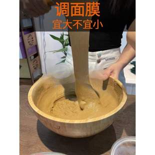 ~木碗整木大号头疗泡头浇头碗和面木盆搅拌大实木沙拉碗