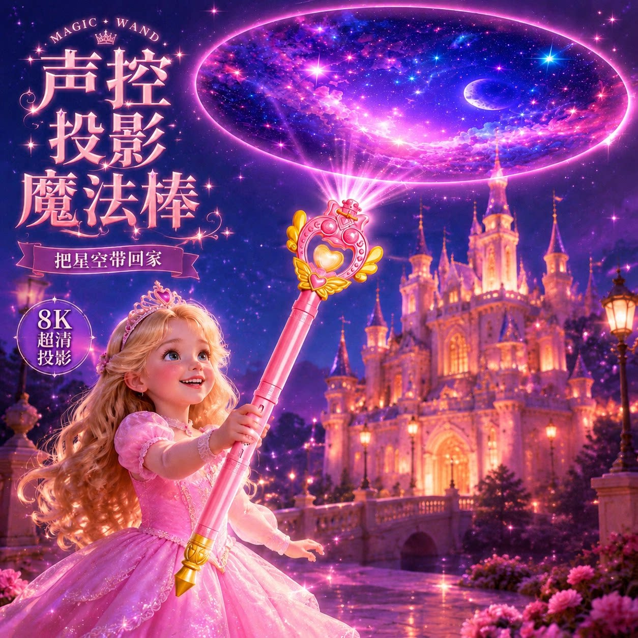 灯光仙女魔法棒女孩六一礼物图片
