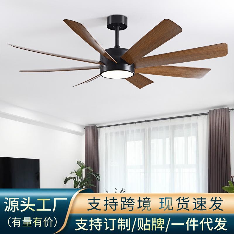 八叶大风力客厅餐厅风扇灯办公室工业吊扇灯商用复古变频风扇吊灯